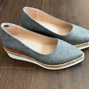 Stylish Denim Espadrille Wedges